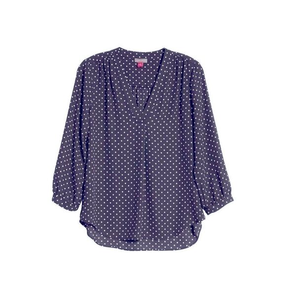 Vince Camuto Polka Dot V-Neck Top size XL - Picture 1 of 11